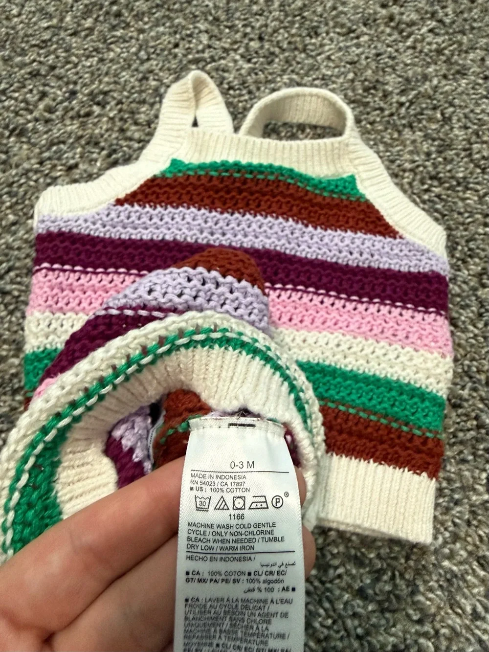 Old Navy Striped Crochet Shorts Set
